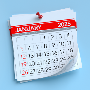 January 2025 calendar